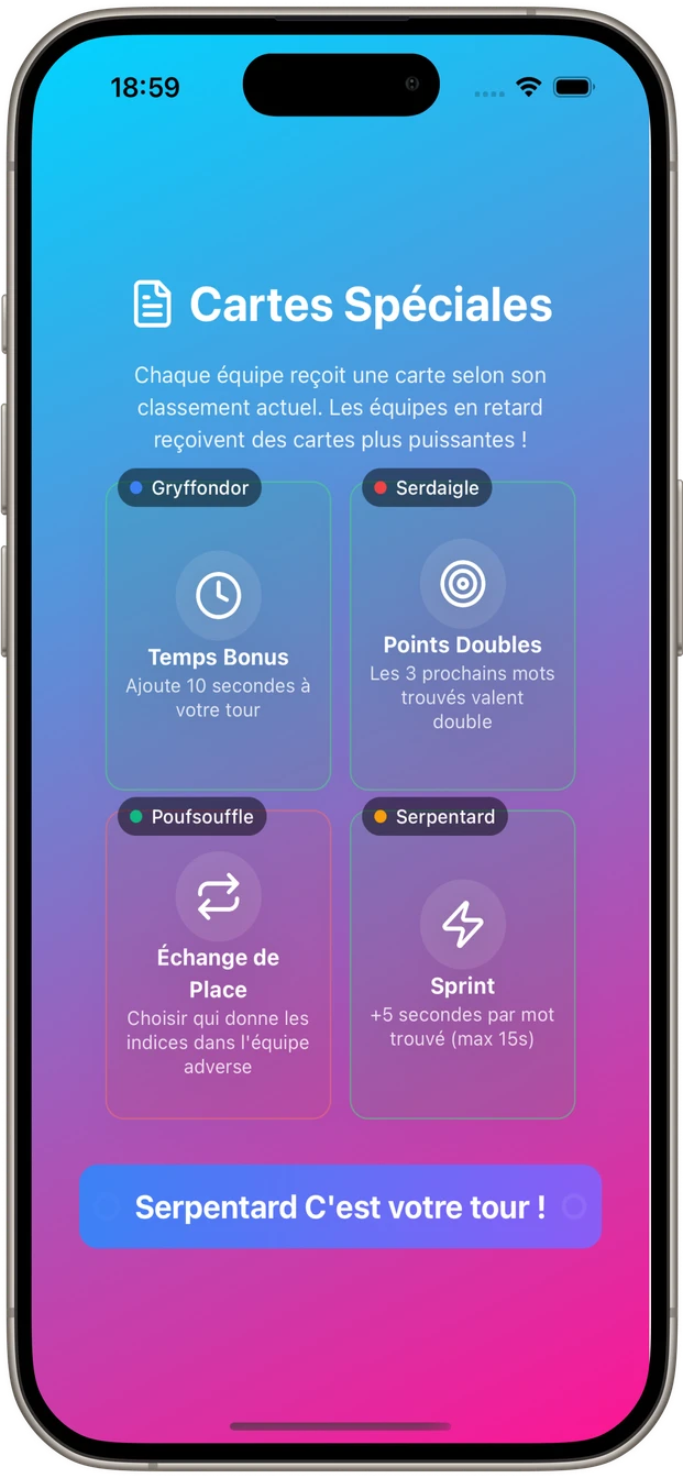 Special cards - Use power-ups to gain advantage